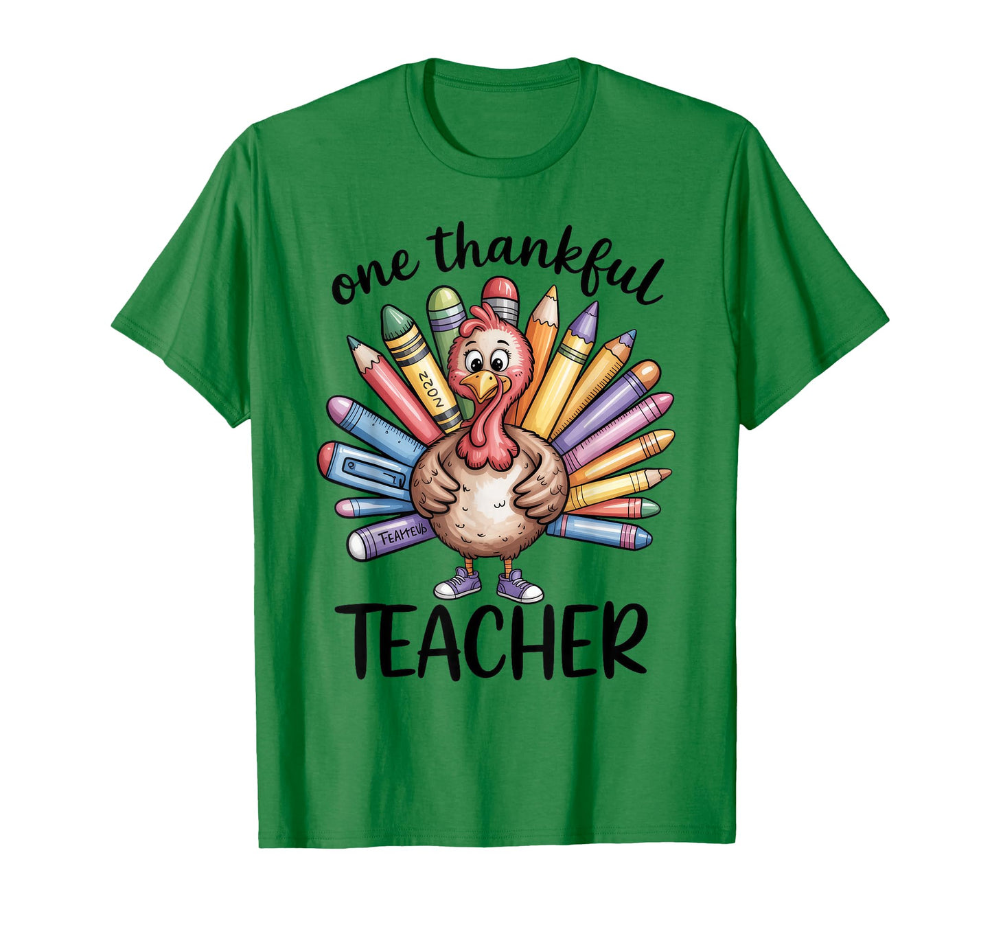 One Thankful Teacher Thanksgiving Turkey T-Shirt