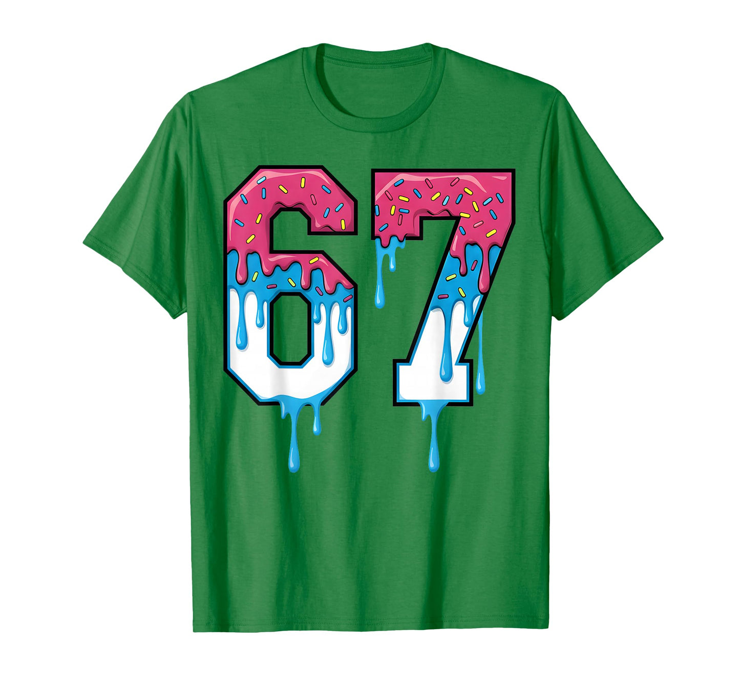 67 Ice Cream Drip Six Seven Gen Alpha Funny Meme T-Shirt
