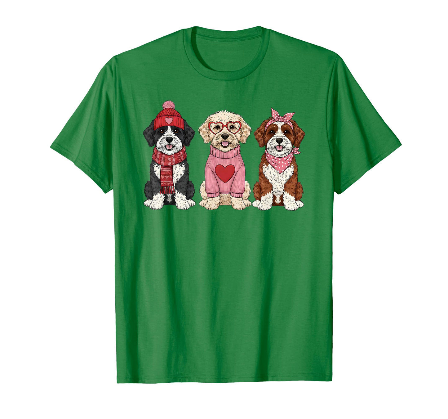 Cute Aussiedoodle Valentine Doodle Dog T-Shirt