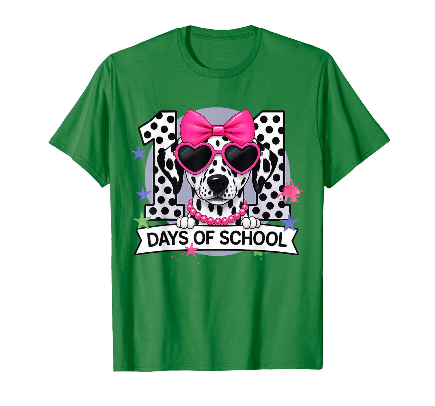 Preppy 100 Days of School Dalmatian Dog Teacher Girls T-Shirt