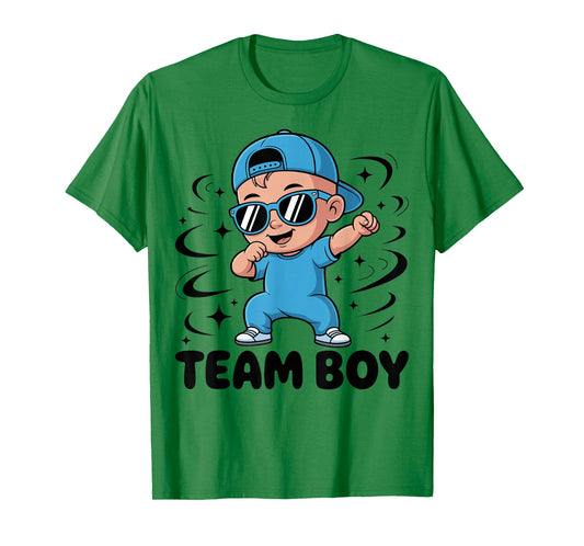 Team Boy Baby Announcement Gender Reveal Family Party T-Shirt