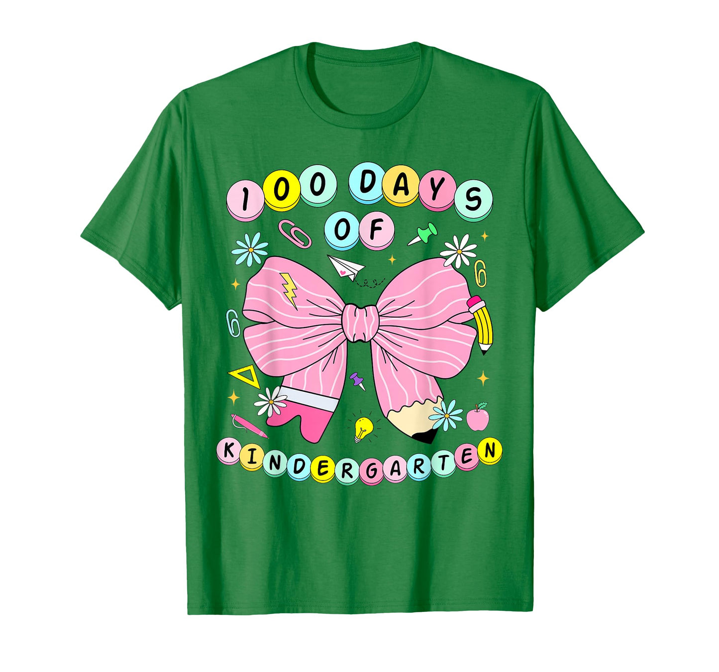 100 Days of Kindergarten Girls Coquette 100th Day of School T-Shirt