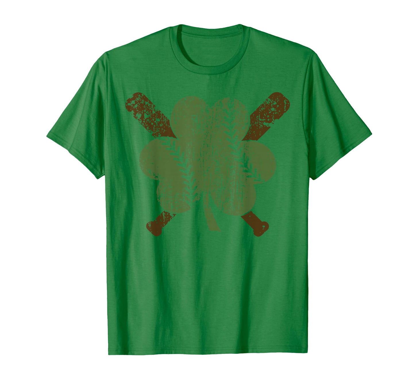 Baseball St Patricks Day Boys Girls Men Women Shamrock Green T-Shirt