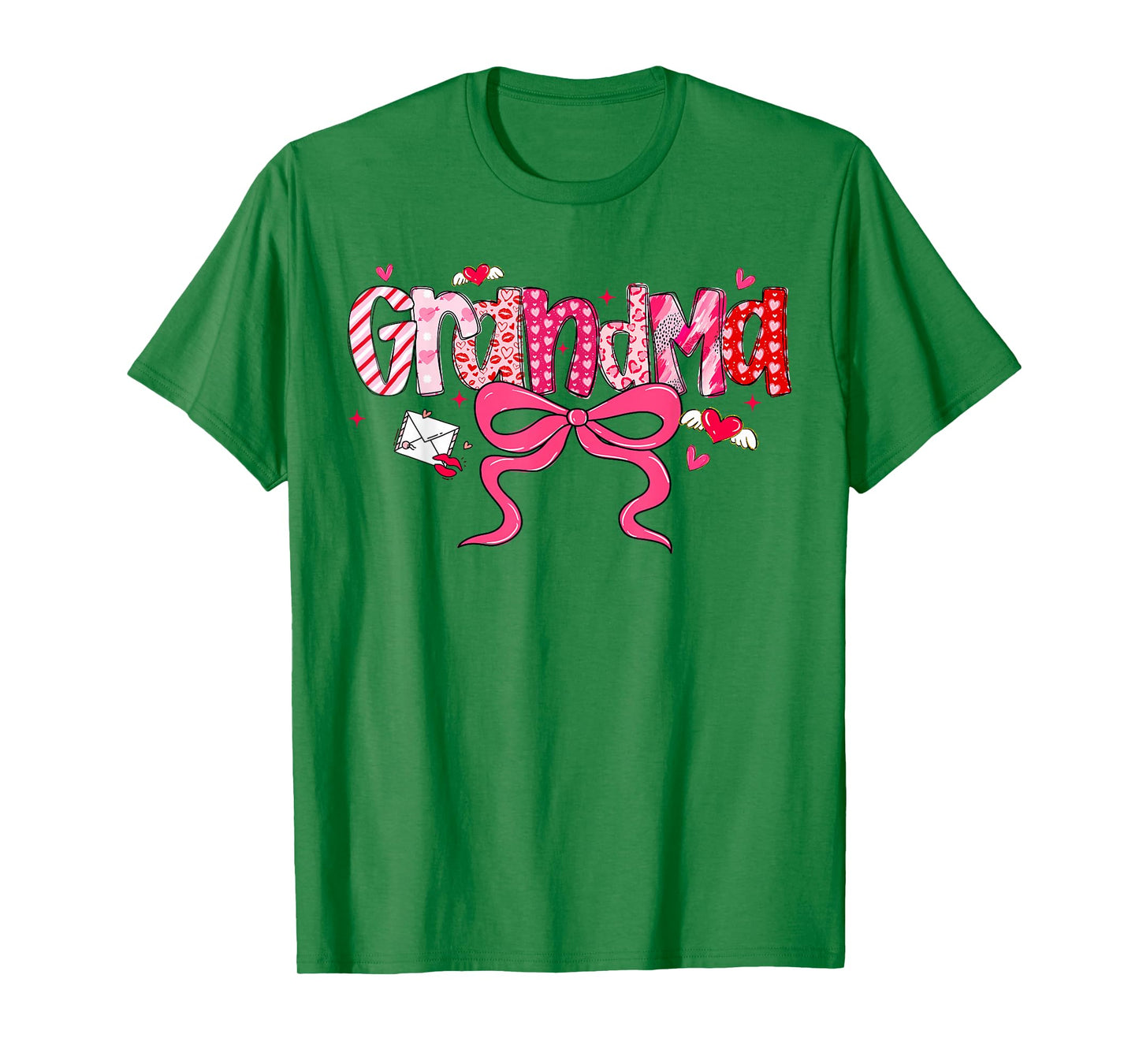 Grandma Valentine Cute Heart Valentines Day Coquette Bow T-Shirt