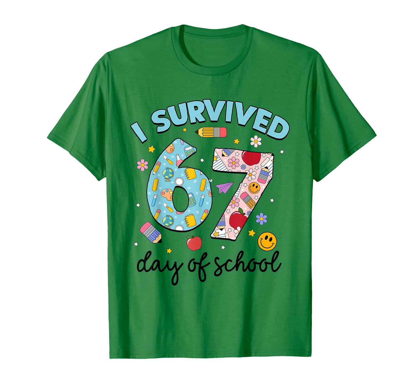 I Survived 67 Days of School Funny Meme Teacher Student T-Shirt