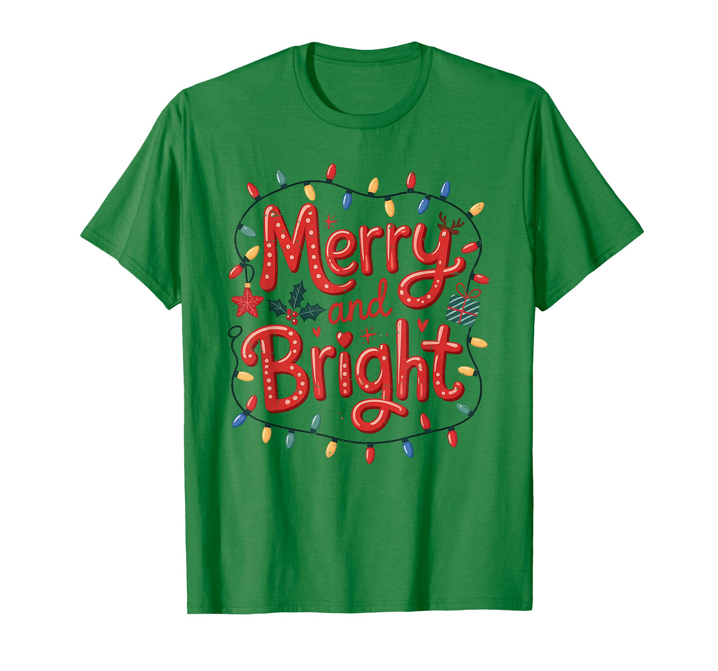 Merry & Bright Moody & Uptight Matching Couples Christmas T-Shirt