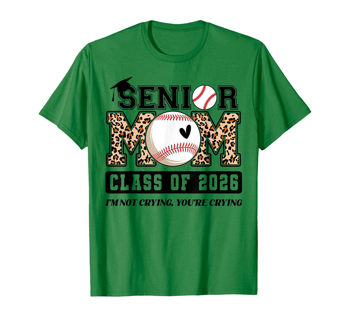 Senior Mom Class of 2026 Cute Baseball Player Graduation T-Shirt