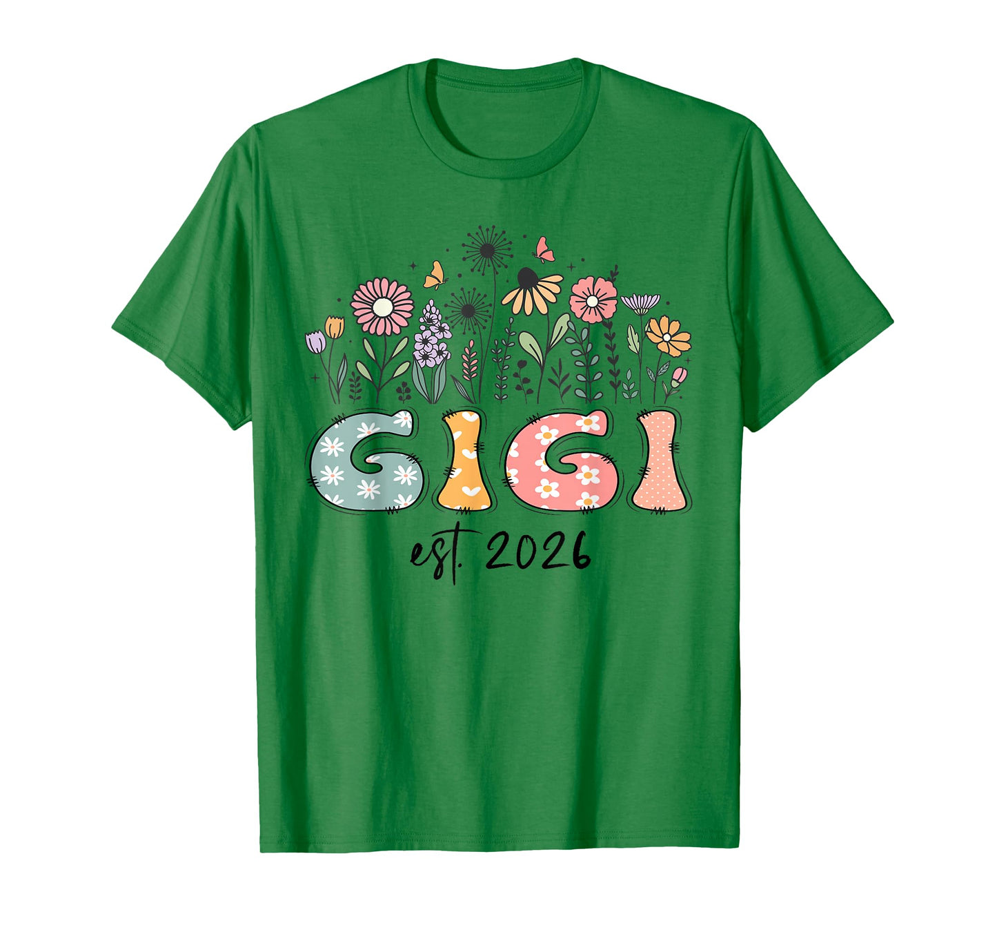 Promoted to Gigi Est. 2026 Daisy Floral Wildflower T-Shirt