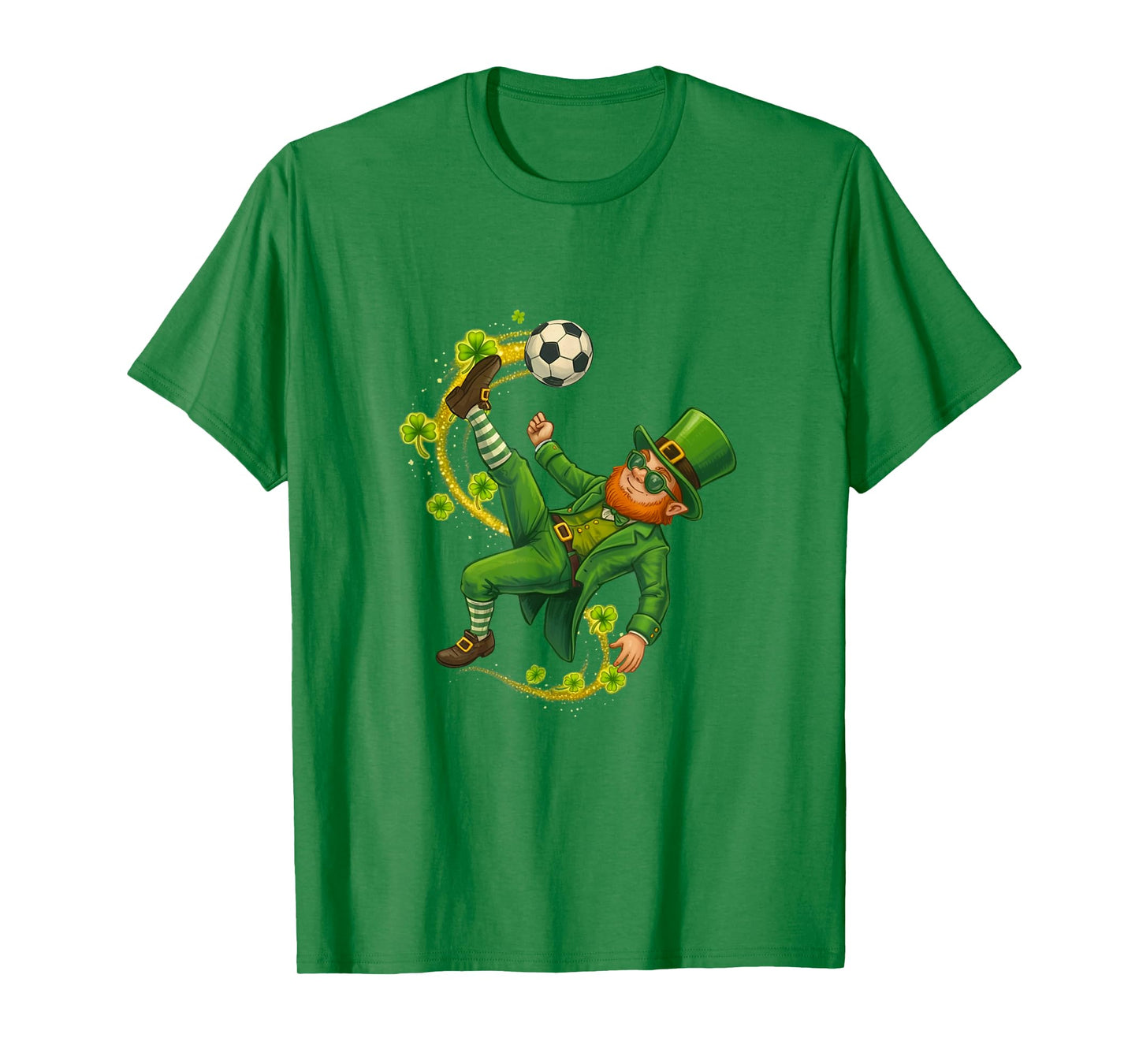 Soccer St Patricks Day Leprechaun Saint Patricks Boys T-Shirt