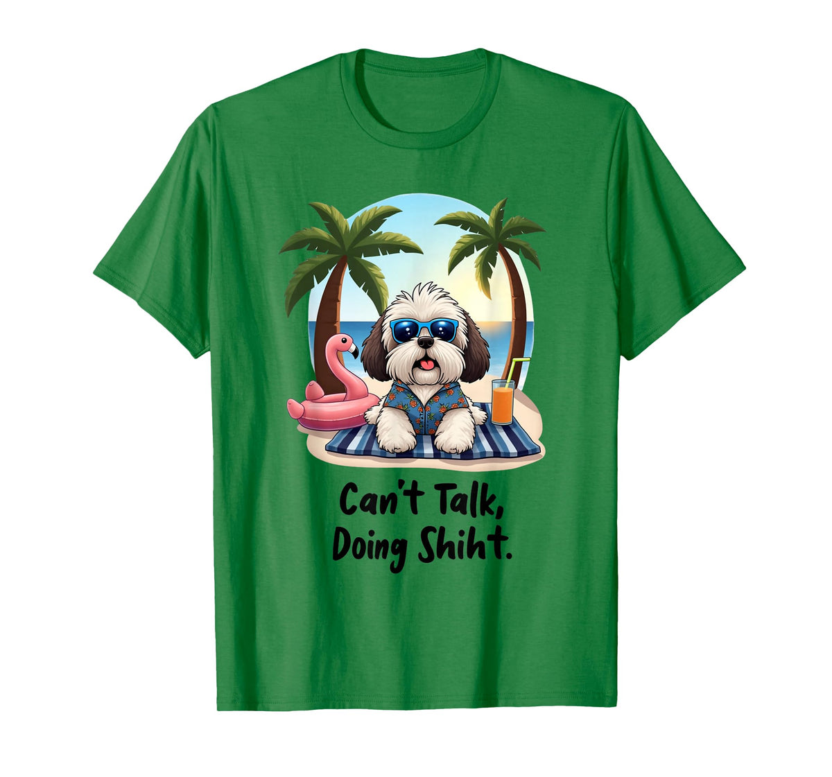 Can't Talk Doing Shiht Shih Tzu Mom Gifts Funny Shih Tzu T-Shirt