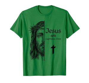 Jesus Sets Captives Free Redemption Hope Christian T-Shirt