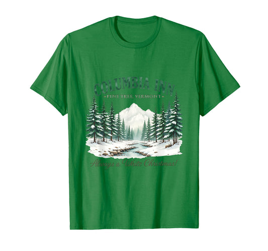 Columbia Pine Tree Vermont Xmas Winter Vintage Christmas T-Shirt
