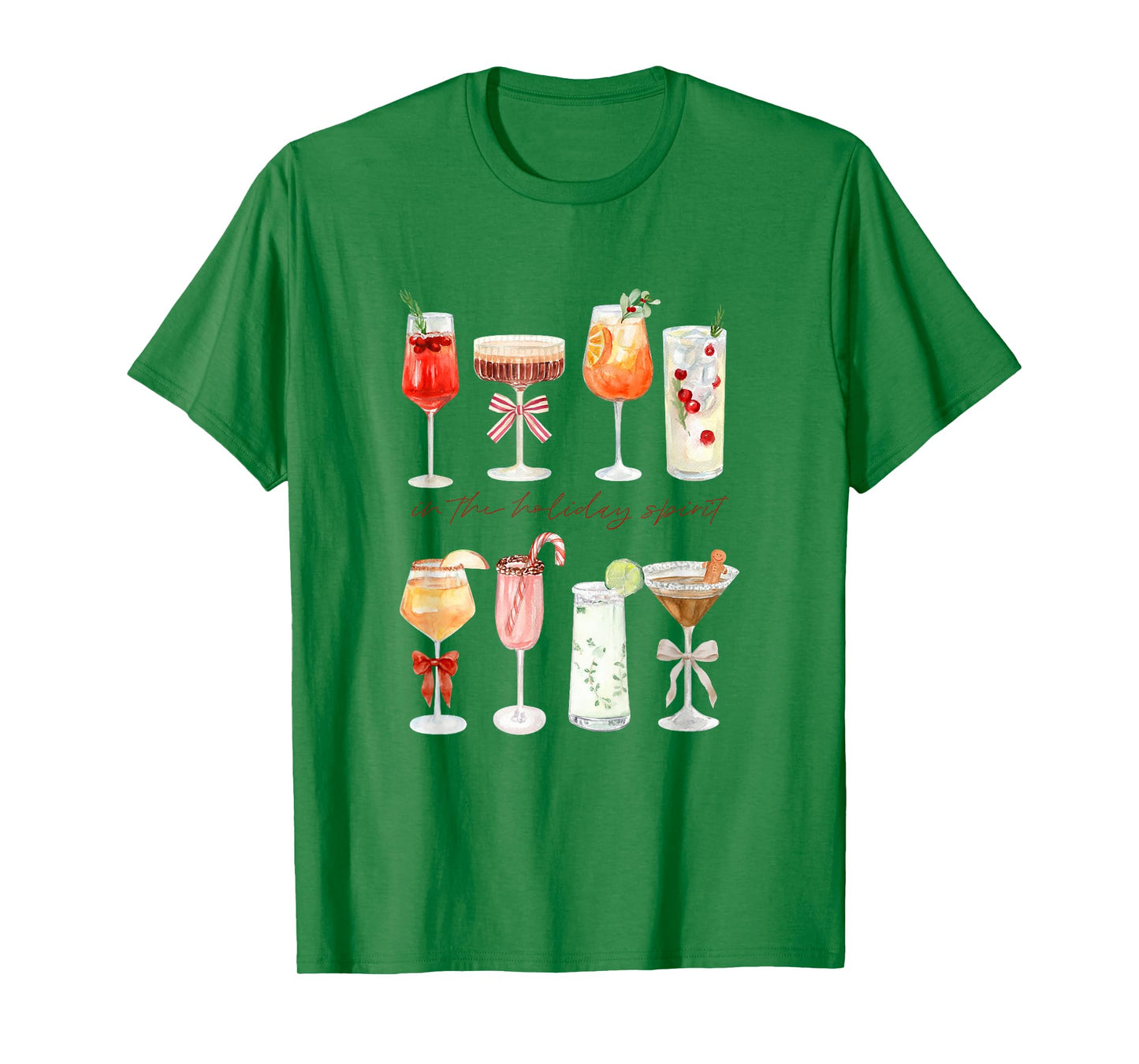 in The Holiday Spirit, Christmas Cocktails T-Shirt