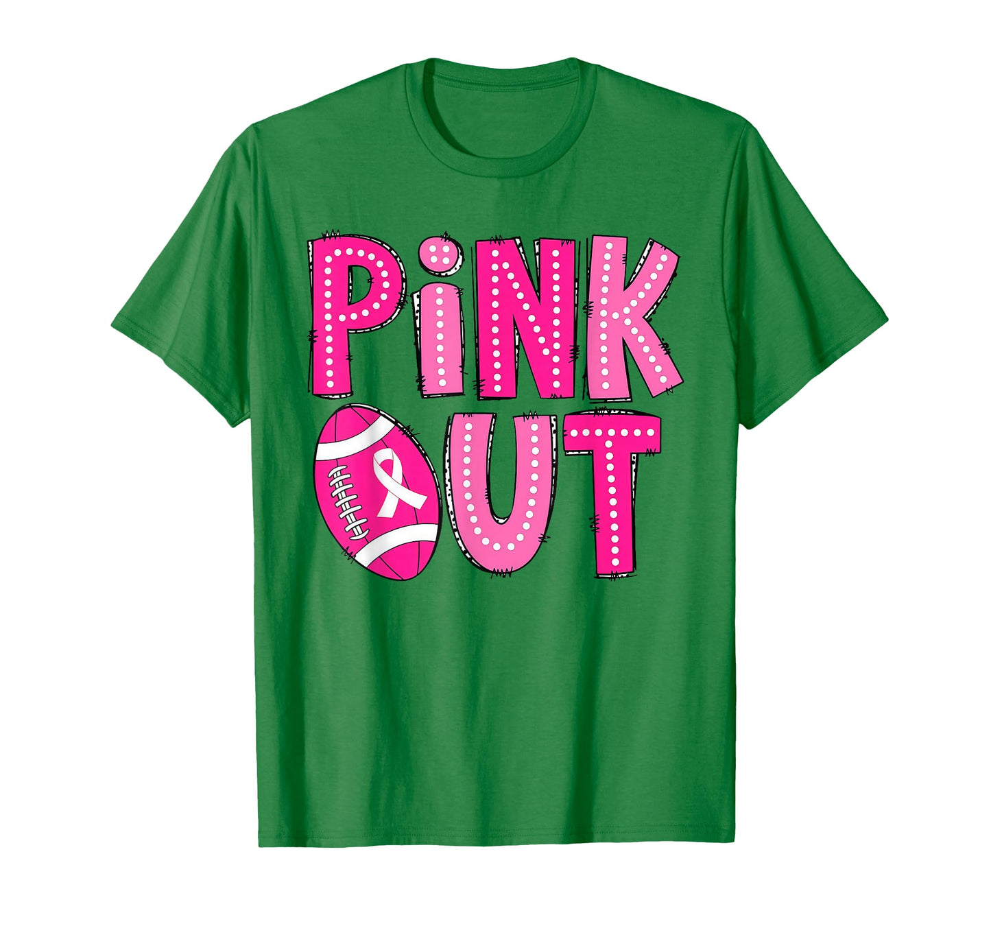 Pink Out American Football Tackle Breast Cancer Awareness T-Shirt