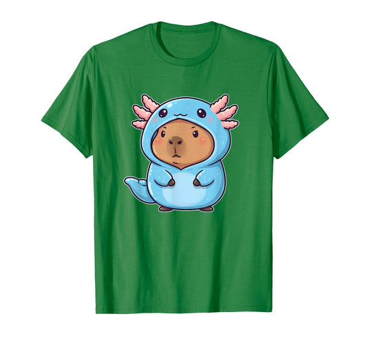 Kawaii Capybara Axolotl Graphic Animal Lover Boys Girls Kids T-Shirt