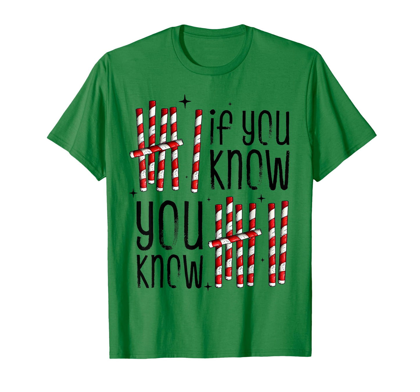 6 7 Funny If You Know 6 You Know 7 Candy Cane Six Seven Meme T-Shirt