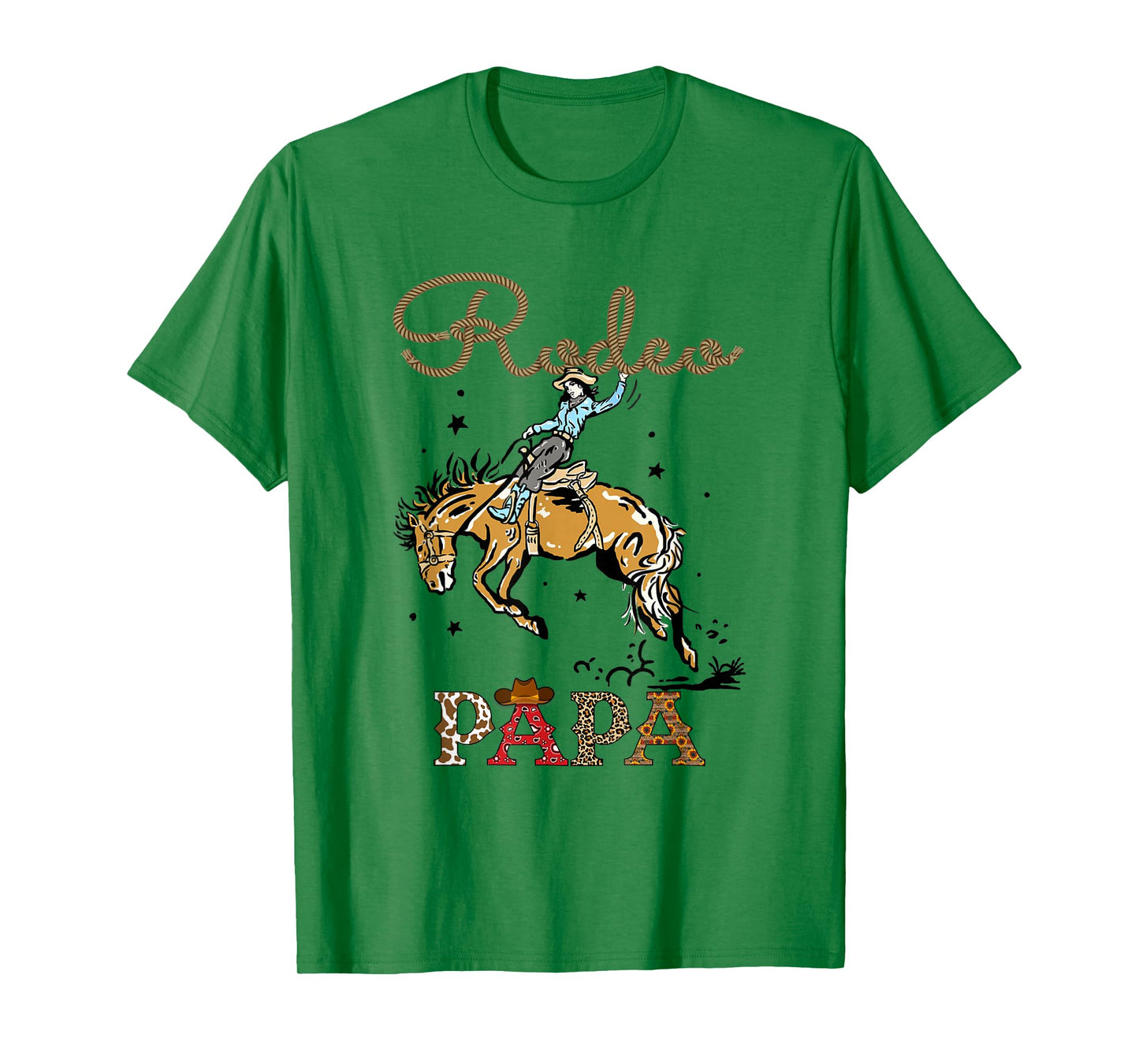 Rodeo Papa Cowboy Cowgirl Birthday Matching Family T-Shirt