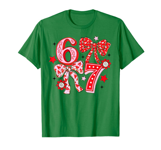 Valentine Funny Six Seven 6 7 Meme Slang Men Women Boy Girl T-Shirt