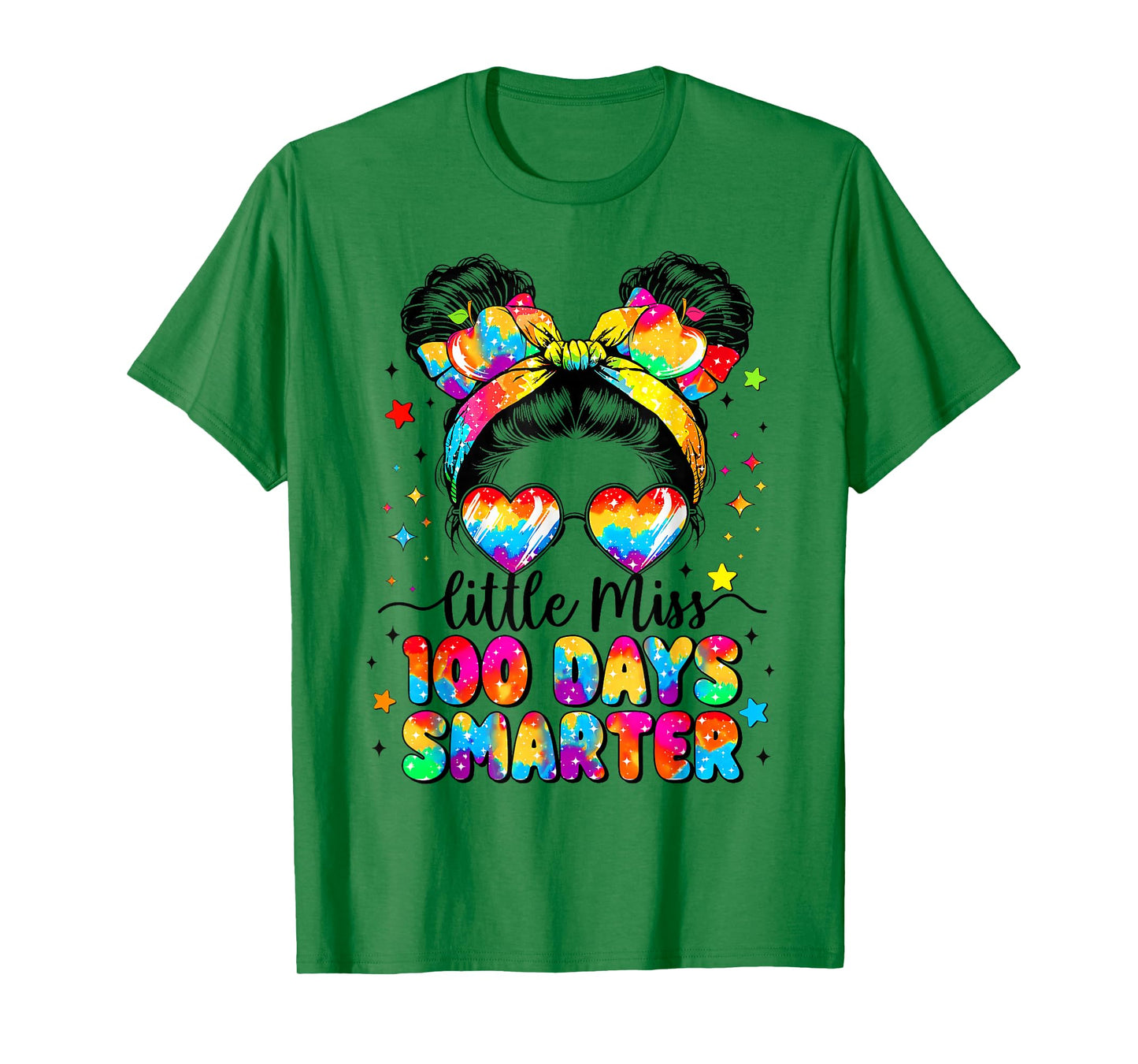 Little Miss 100 Days Smarter Girl Happy 100 Days of School T-Shirt