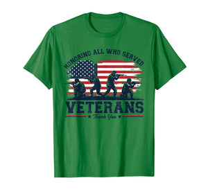 Honoring All Who Served Thank You Veterans Day T-Shirt