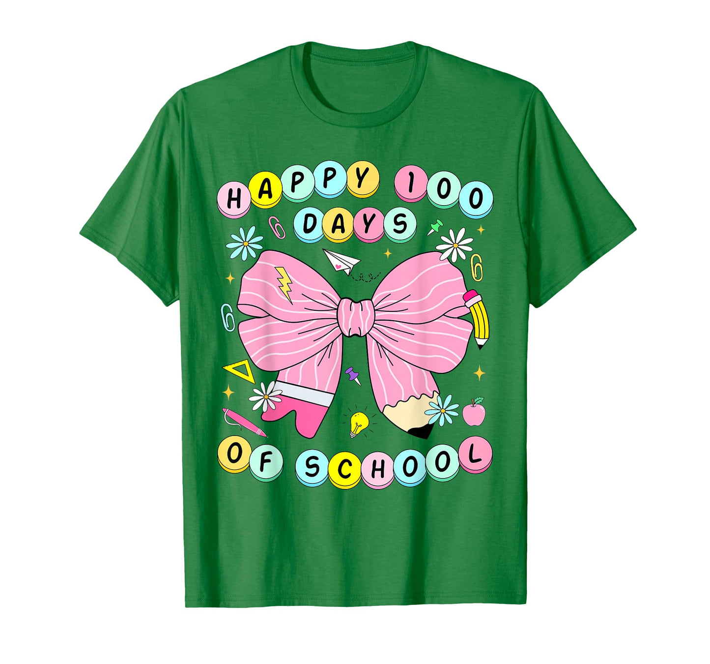Happy 100 Days of School Girls Coquette 100th Day of School T-Shirt