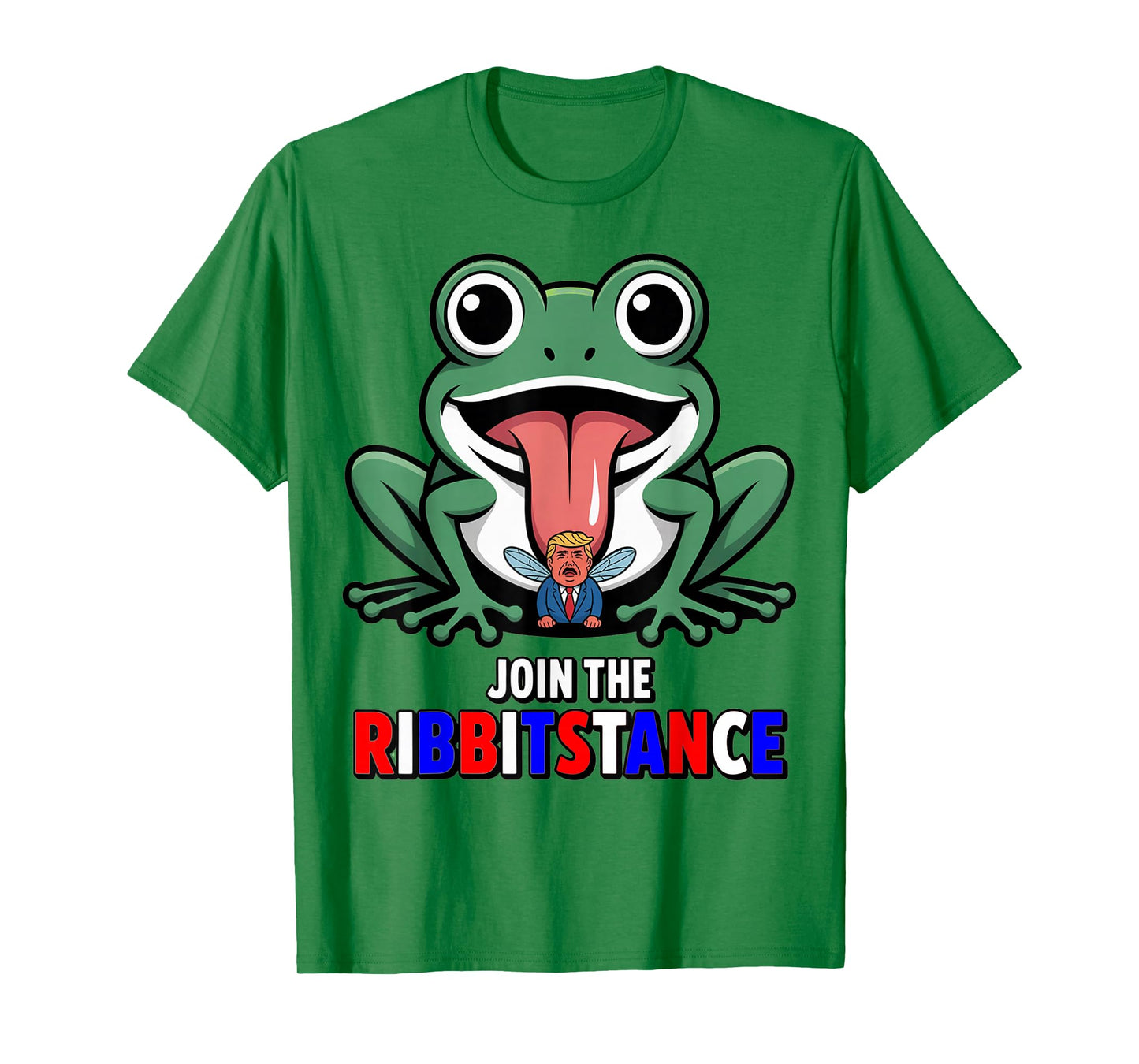 Resistance Frog Funny No Kings Protest Resist Ribbitstance T-Shirt