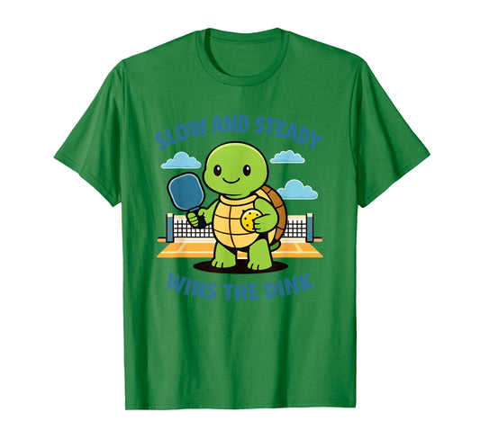 Pickleball Lover Funny Turtle Slow & A Steady Wins The Dink T-Shirt