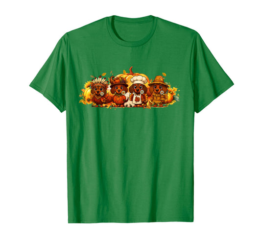 Cute Dachshund Pumpkin Dog Thanksgiving Costume T-Shirt