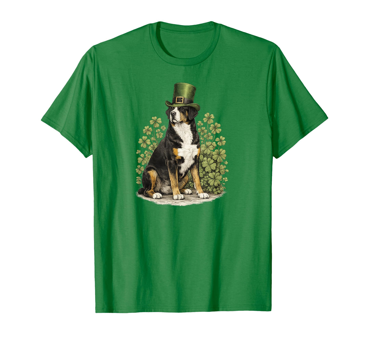 St. Patricks Day Greater Swiss Mountain Dog Lucky Swissy T-Shirt