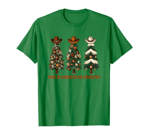 This is Christmas Country Cowboy Hats on Western Xmas Trees T-Shirt