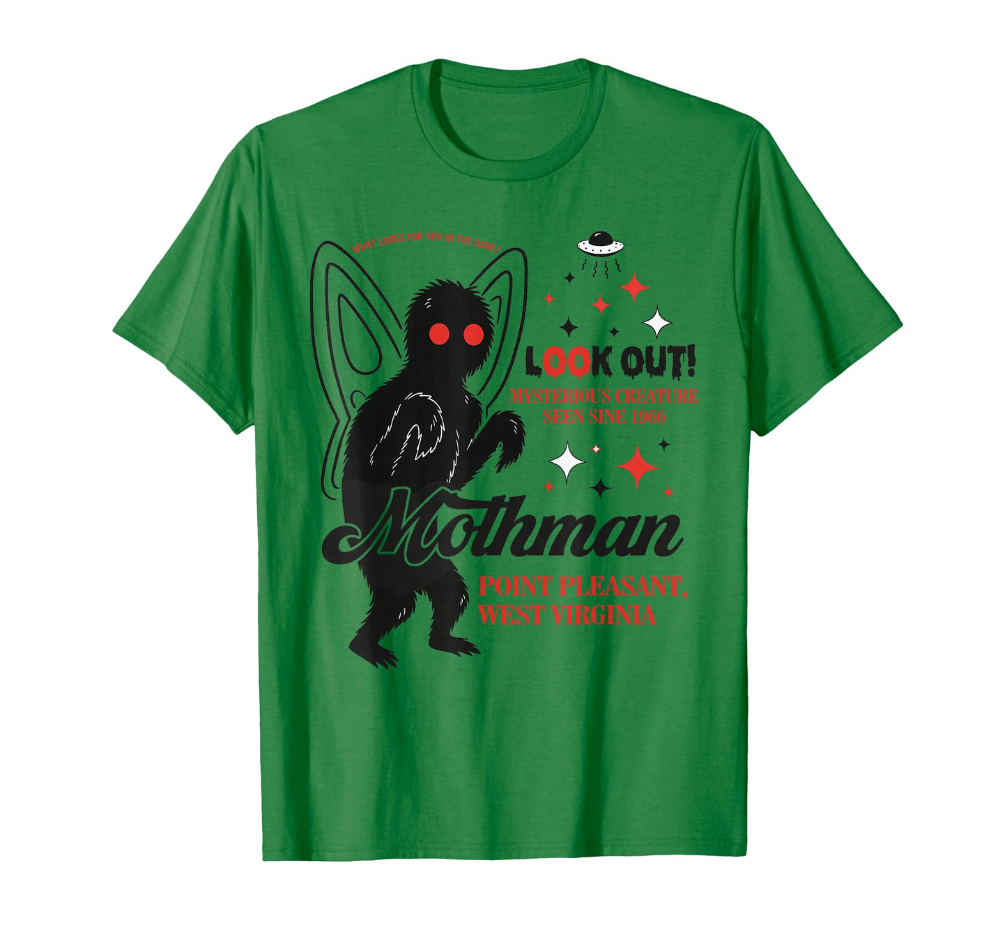Mothman Cryptid Lover Folk Look Out Mothman Point Pleasant T-Shirt
