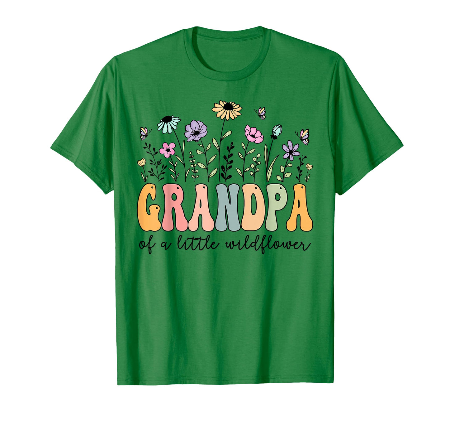 Grandpa of The Little Wildflower Birthday Girl Party T-Shirt