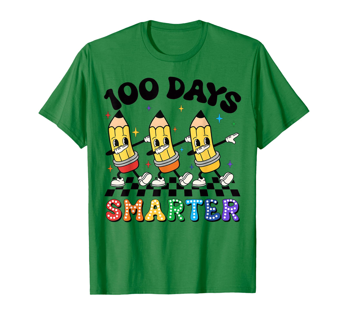 Groovy Dabbing Pencil 100 Days of School Boys Girls Teacher T-Shirt
