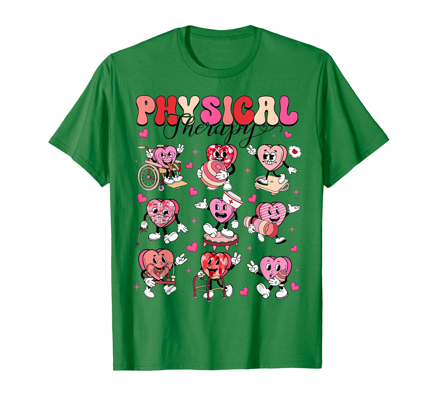 Happy Valentine Pediatric Physical Therapy PT PTA T-Shirt