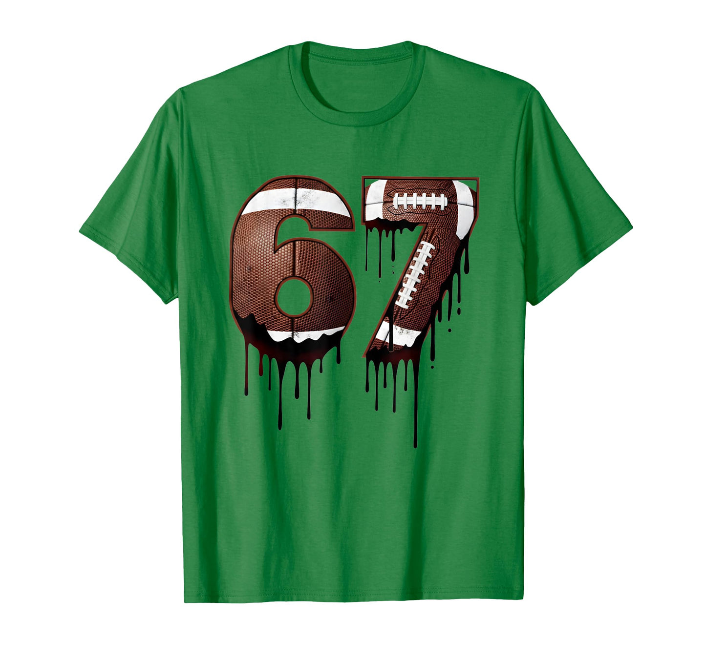 Football 67 Six Seven Funny Gen Alpha Meme Drip T-Shirt