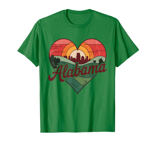 Alabama Vintage Heart T-Shirt - Retro Travel Souvenir T-Shirt