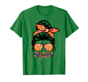 Retro Bears Girl Messy Bun Sports Team Matching Outfit T-Shirt