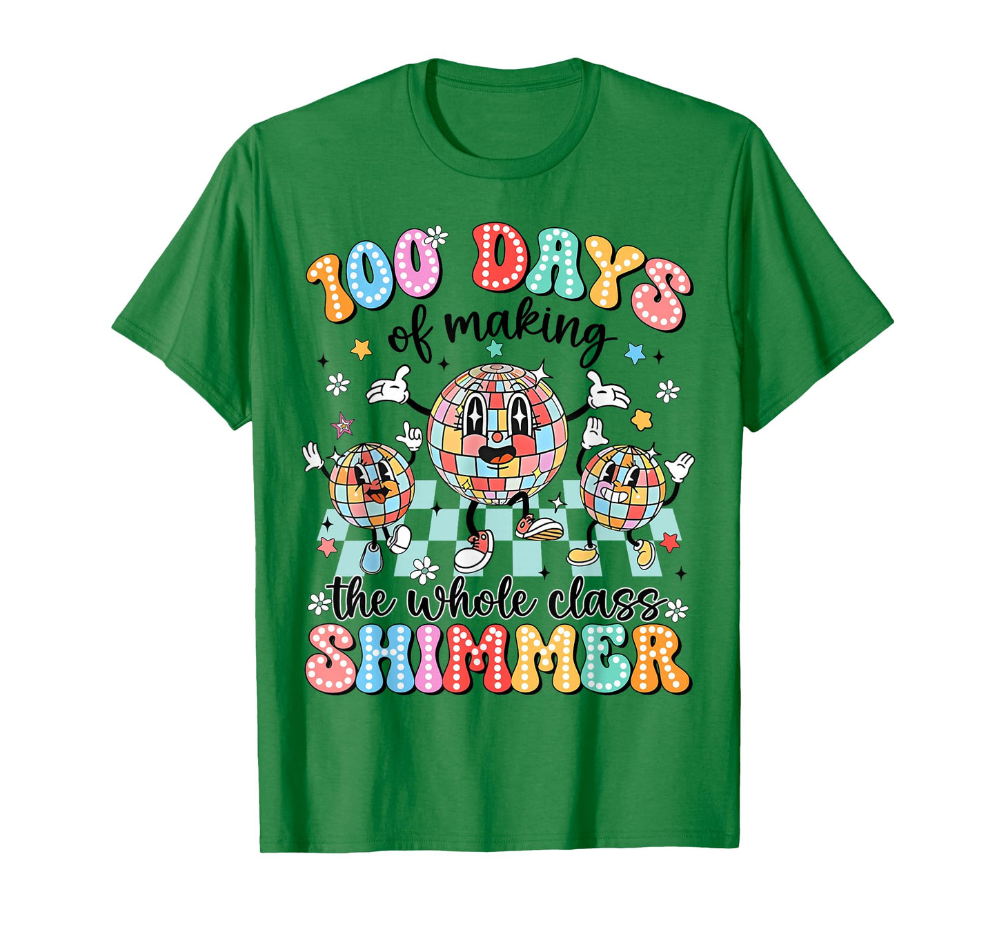 100 Day of School Class Shimmer Funny 100th Day Gift Teacher T-Shirt