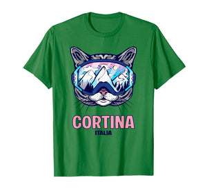 Cortina Cat Ski Goggles Mountain Panorama T-Shirt