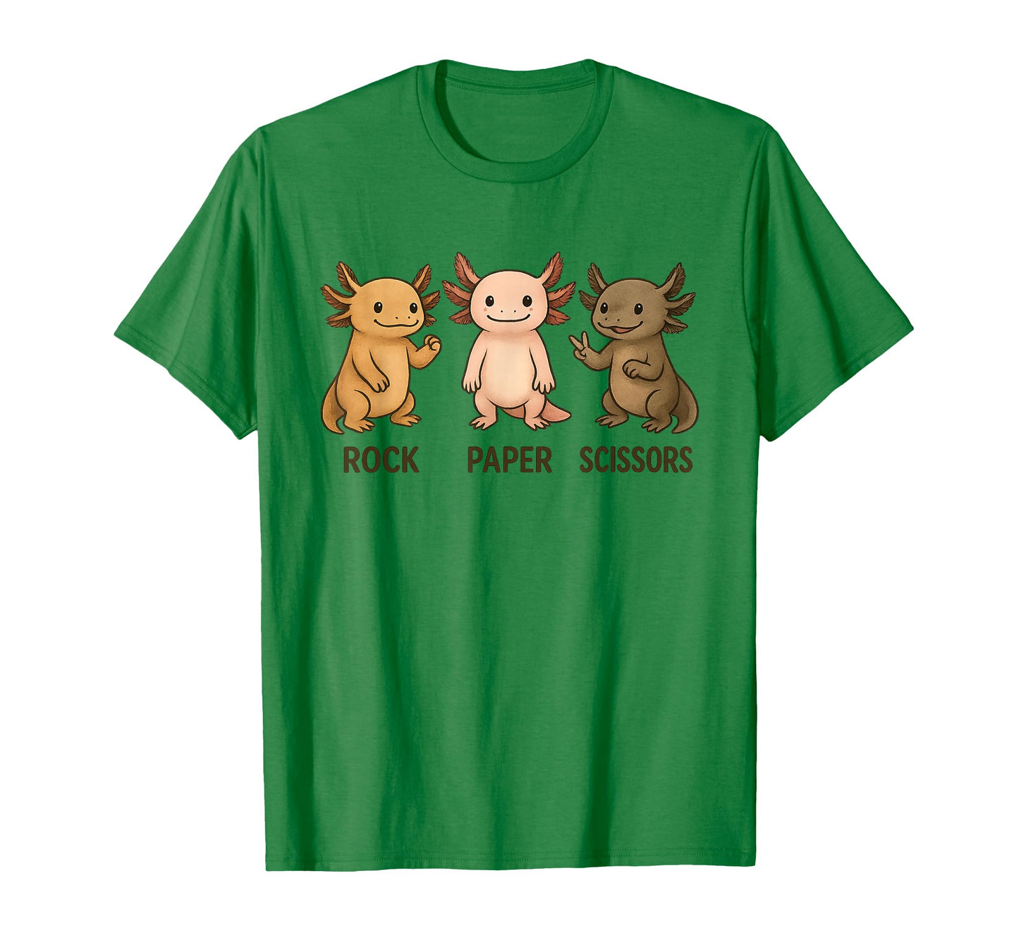 Funny Hand Game Axolotl Rock Paper Scissors – Cute Axolotl T-Shirt