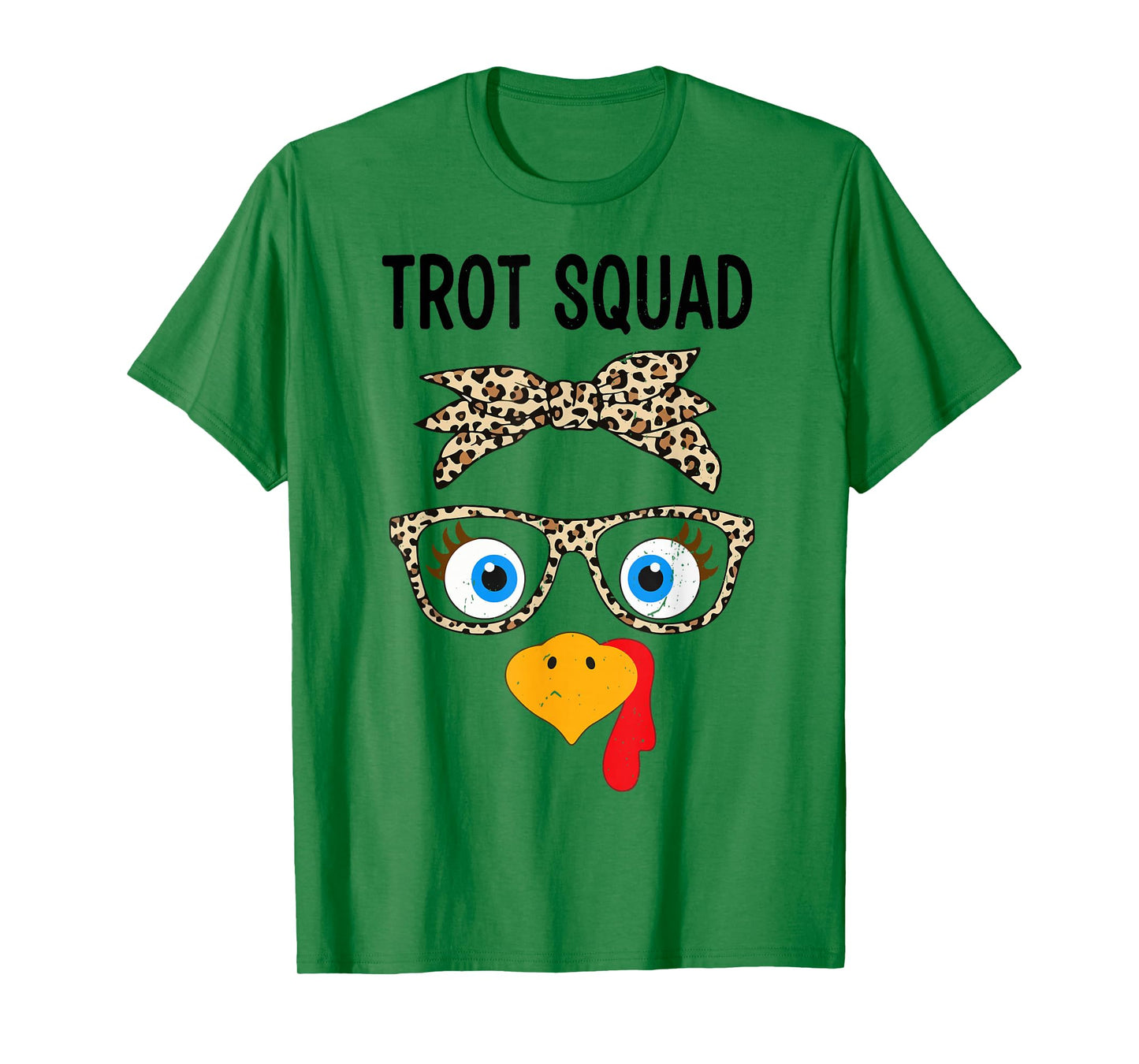 Thanksgiving Running Print Leopard Turkey Trot Squad 2025 T-Shirt