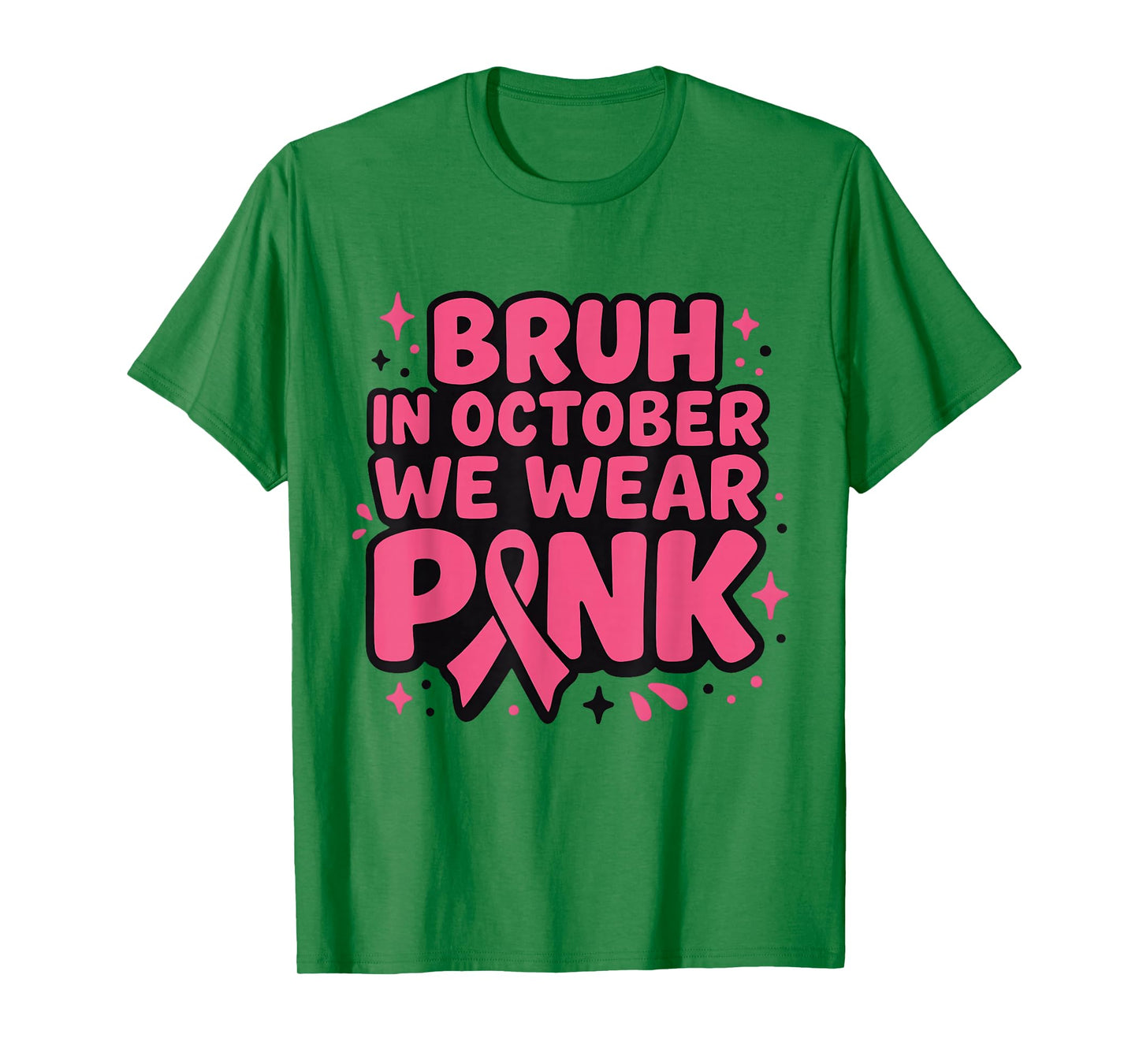 Breast Cancer Toddlers Kid Boys Girl in October We Wear Pink T-Shirt