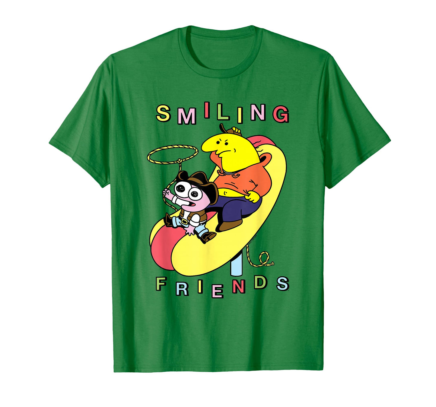 Smiling Friends Hot Dog Rodeo Western Funny Cartoon T-Shirt