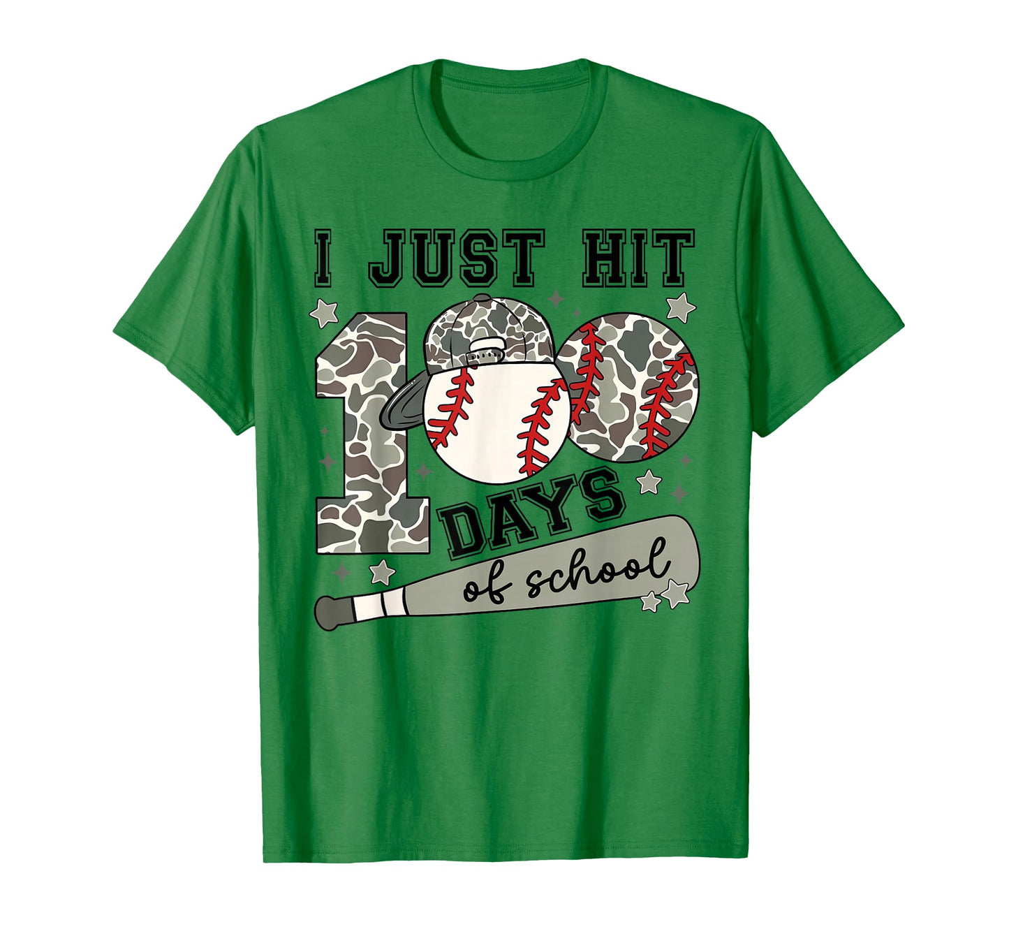 I Just Hit 100 Days of School Teacher Baseball Boys Kids T-Shirt