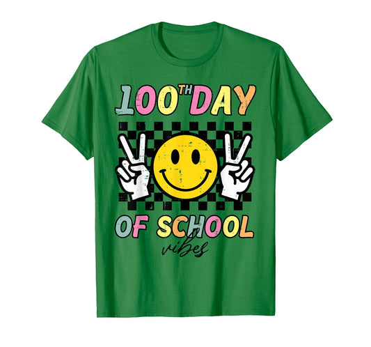 100th Day of School Vibes 100 Days of School Boys Girls Kids T-Shirt