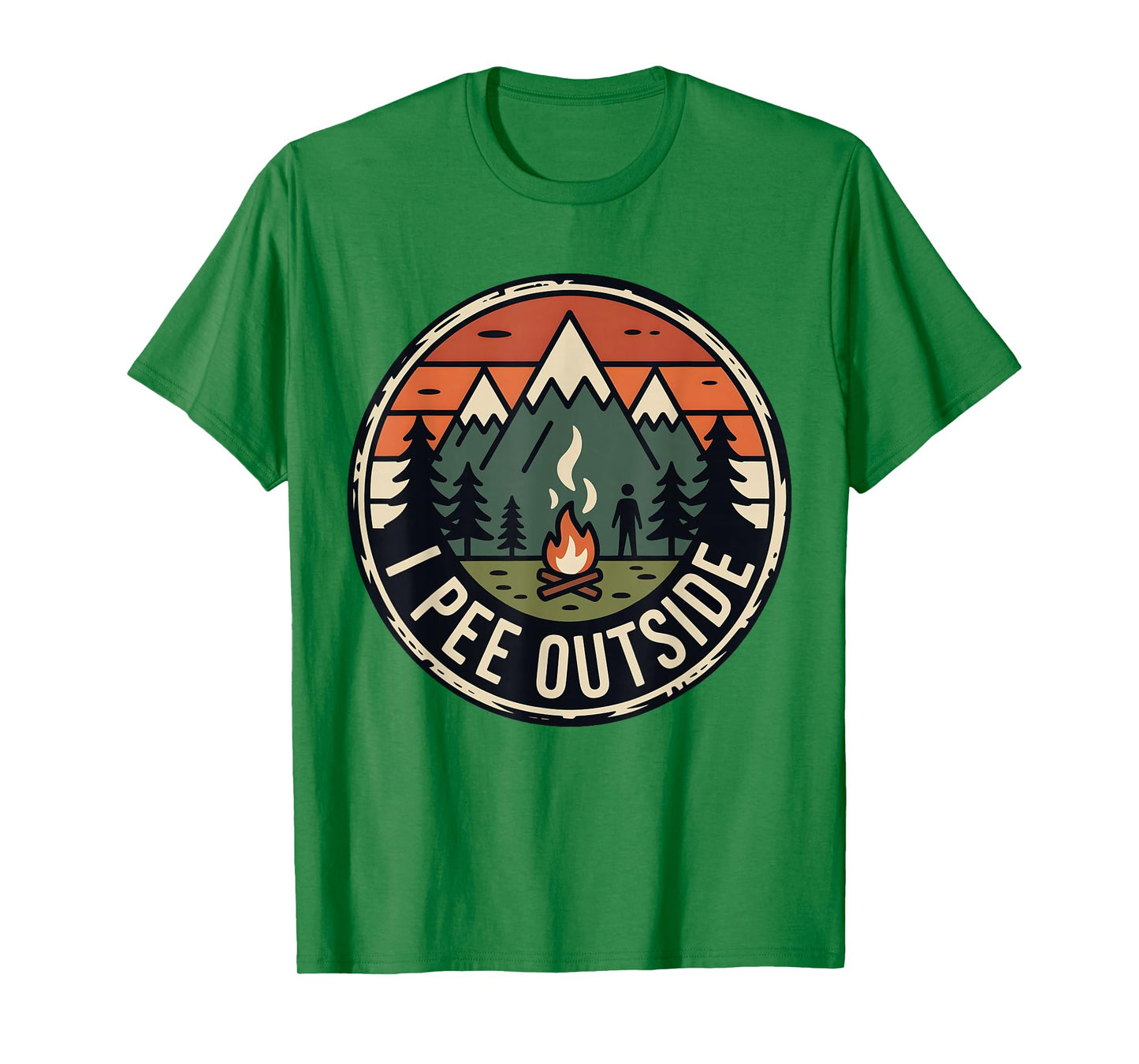 I Pee Outside Funny Camping Hiking I Pee in Woods Men Women T-Shirt