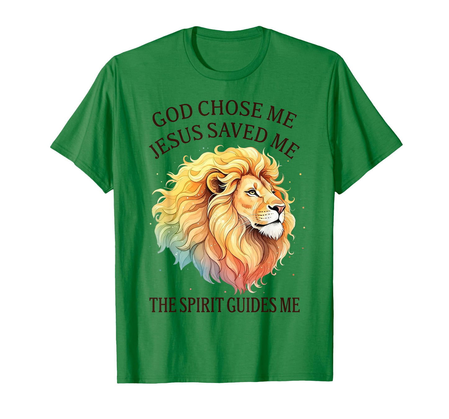 Christian Faith Jesus Lion God Chose Me Jesus Saved Me T-Shirt