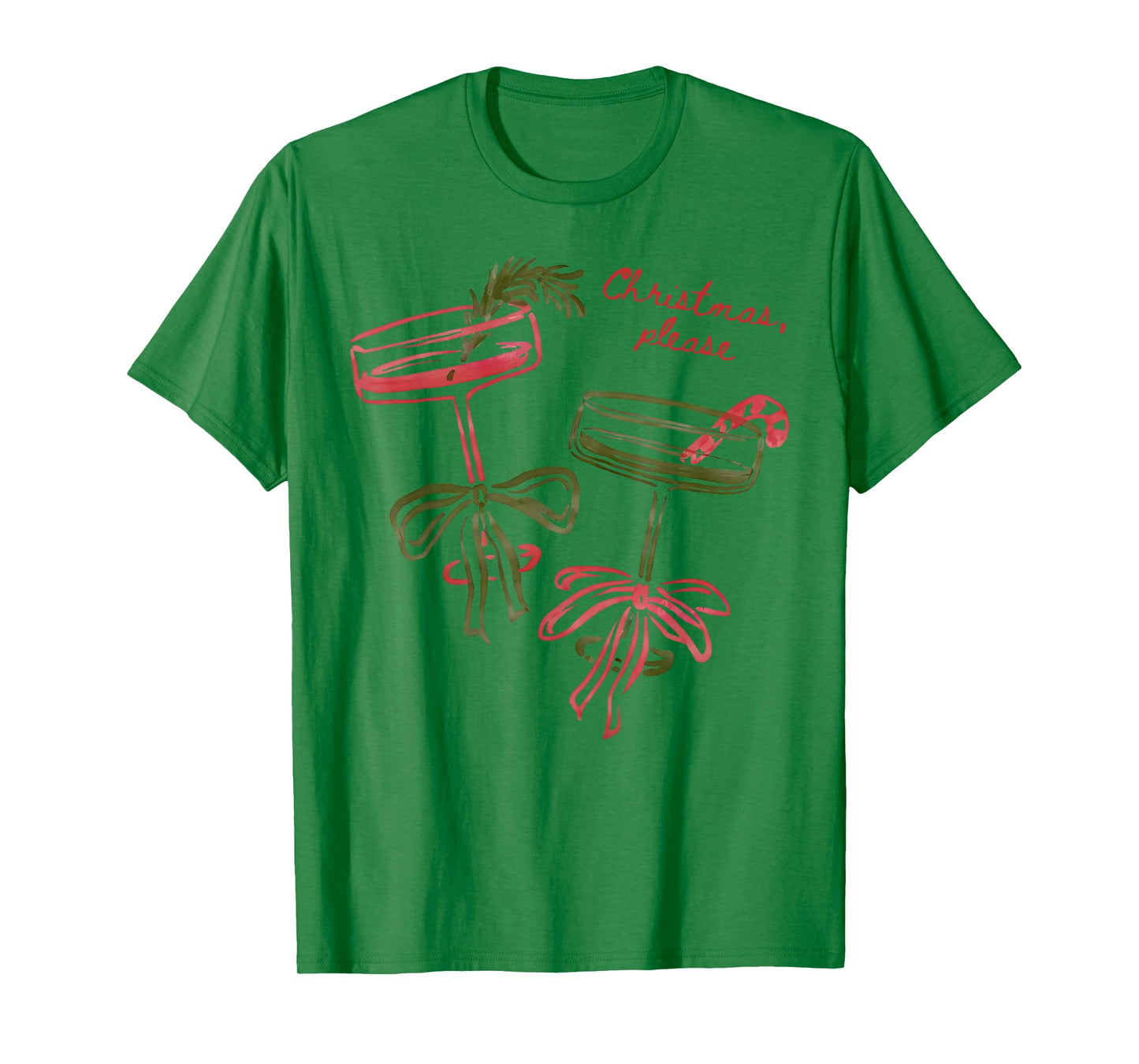 Martini Coquette Christmas Please Tini Bit Merry Girly Women T-Shirt