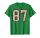 Pink and Black Number 87 Jersey Player Uniform #87 Fan T-Shirt
