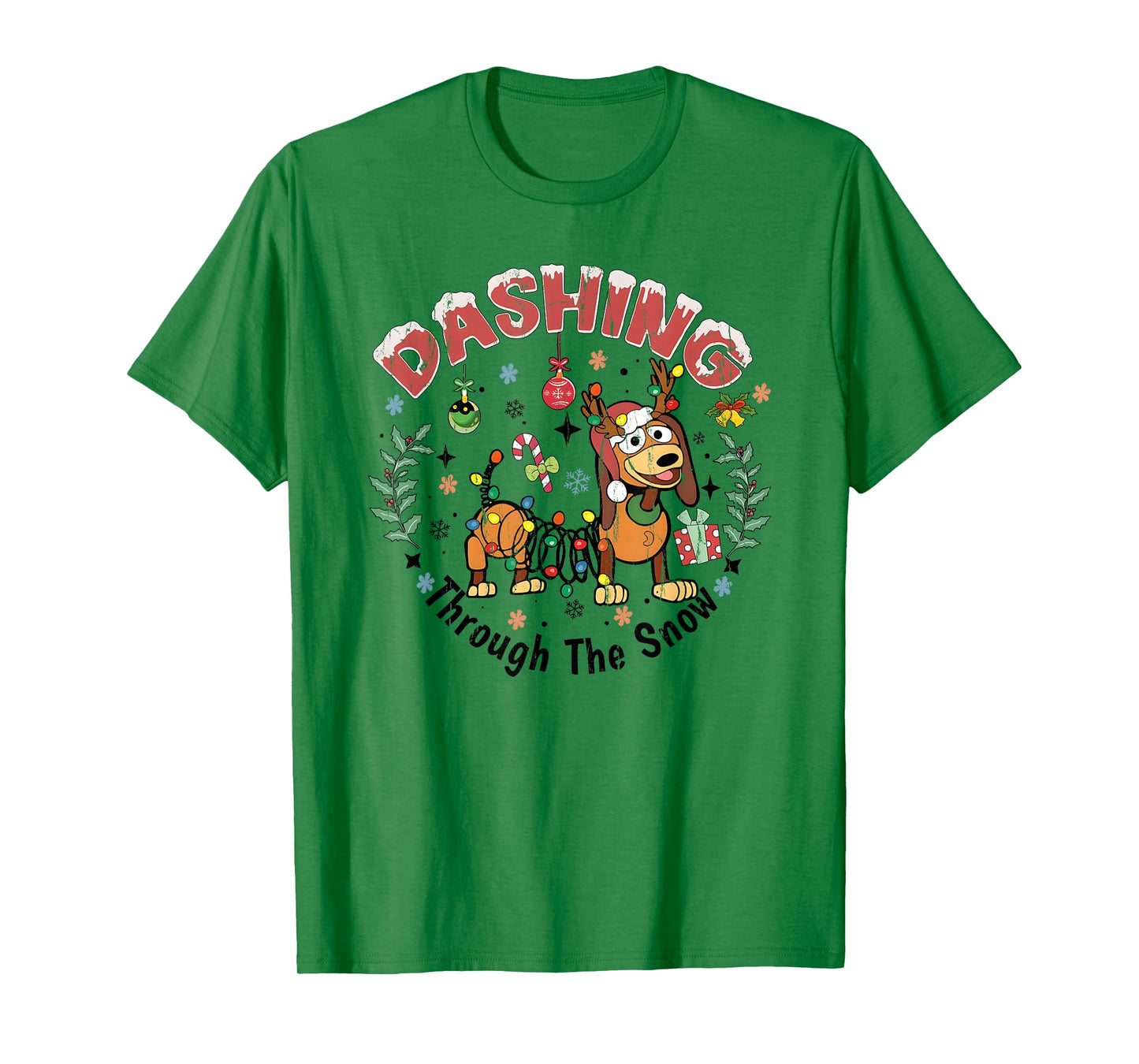 Dashing Through The Snow, Dog Christmas, Funny Christmas T-Shirt